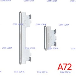 Boton pulsador de power + volumen Para Samsung Galaxy A72 4G / A725 / A72 5G / A726 - Blanco