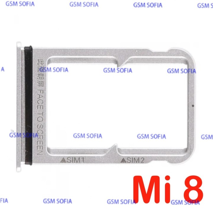 Bandeja SIM + SIM / SD Para Xiaomi Mi 8 - plata
