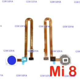 Flex Boton Home Y Lector Huella Para Xiaomi Mi 8 - Azul