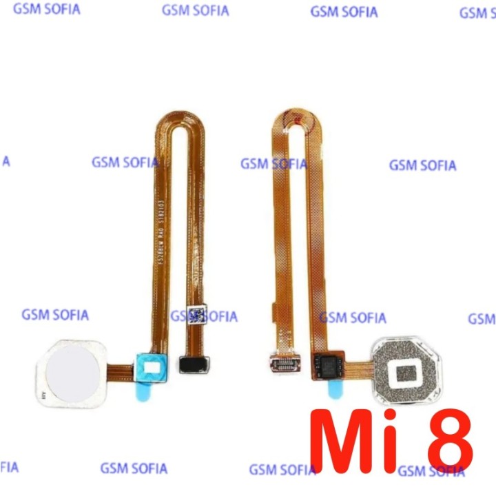 Flex Boton Home Y Lector Huella Para Xiaomi Mi 8 -  Blanco
