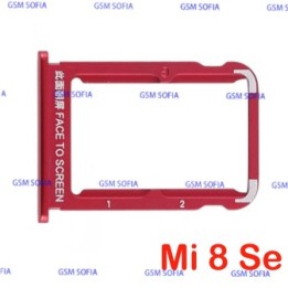 Bandeja de Tarjeta SIM para Xiaomi Mi 8 SE - rojo