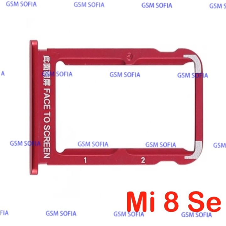 Bandeja de Tarjeta SIM para Xiaomi Mi 8 SE - rojo