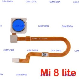 Flex Boton Home Y Lector Huella Para Xiaomi Mi8 Lite / Mi 8 Lite - Azul Claro