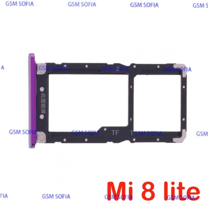 Bandeja Sim + Micro SD Para Xiaomi Mi8 Lite / Xiaomi Mi 8 Lite - Rosa
