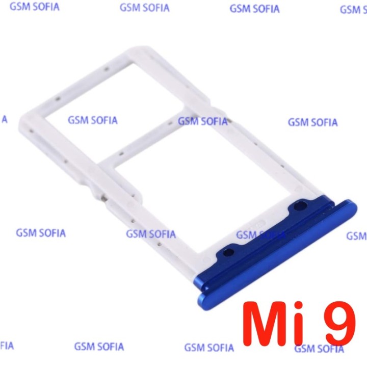 Bandeja SIM+Tarjeta Micro SD Para Xiaomi Mi 9 Lite / Mi 9lite - Azul