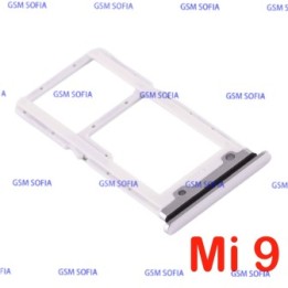 Bandeja SIM+Tarjeta Micro SD Para Xiaomi Mi 9 Lite / Mi 9lite - plata