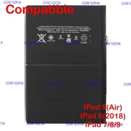 Batería VPN:G69TA023H Para iPad Air ( A1822 / A1823 ) / iPad 5 ( A1474 / A1475 / A1476 ) De 8827mAh