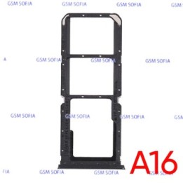 Bandeja Sim + Micro SD para Oppo A16 / CPH2269 - Negro