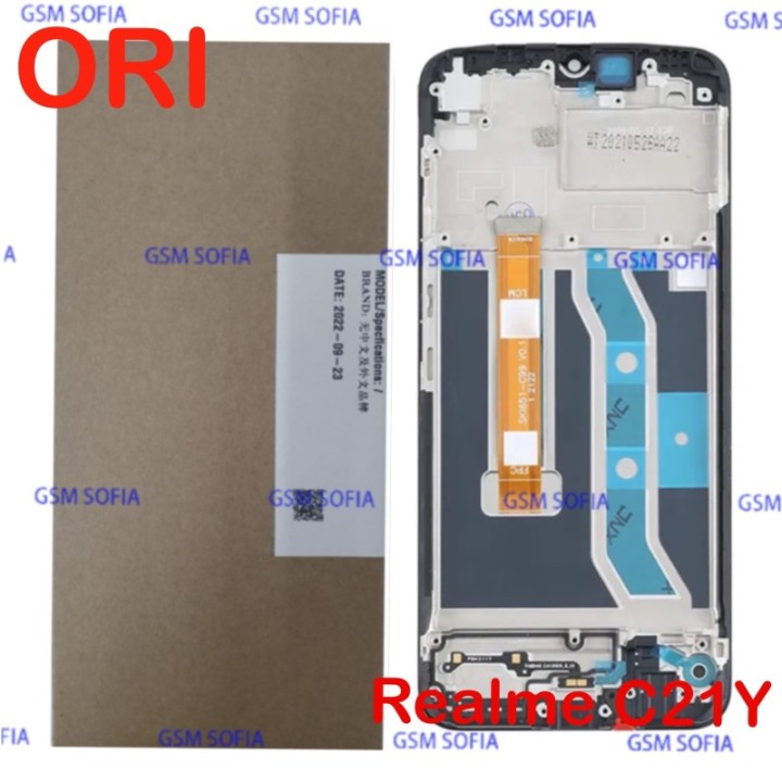 Servipack Caja Pantalla completa ori con marco Para OPPO Realme C21Y RMX3261RMX3263