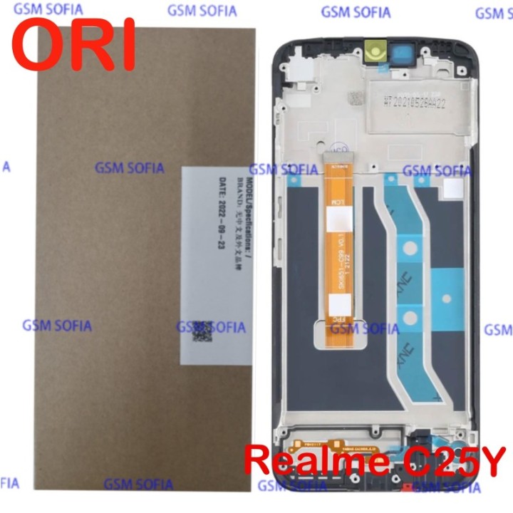 Servipack Caja Pantalla completa ori con marco Para OPPO Realme C25Y / RMX3193 RMX3191
