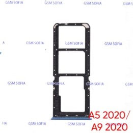 Bandeja Sim + Micro SD para Oppo A5 2020 CPH1931 / Oppo A9 2020 CPH1941- Azul