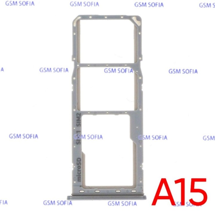Bandeja Sim + Micro SD para Oppo A15 / CPH2185- Plata