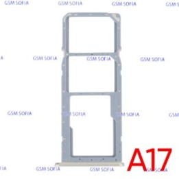 Bandeja Sim + Micro SD para Oppo A17 / CPH2477- Plata