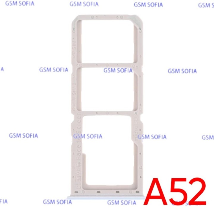 Bandeja Sim + Micro SD para Oppo A52 / CPH2069- Blanco