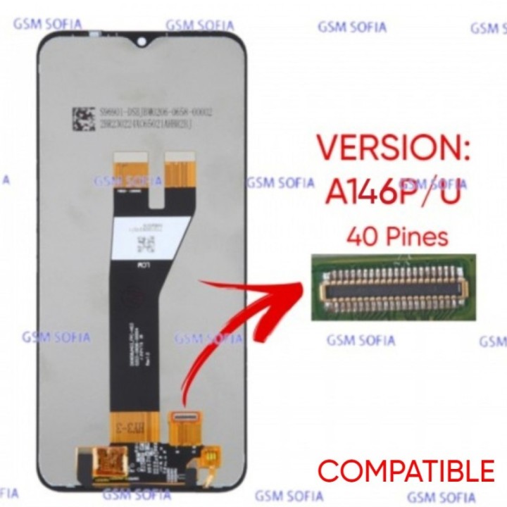 Pantalla Completa compatible sin marco para Samsung Galaxy A14 5G / A146P - VERSION : 40 PINES