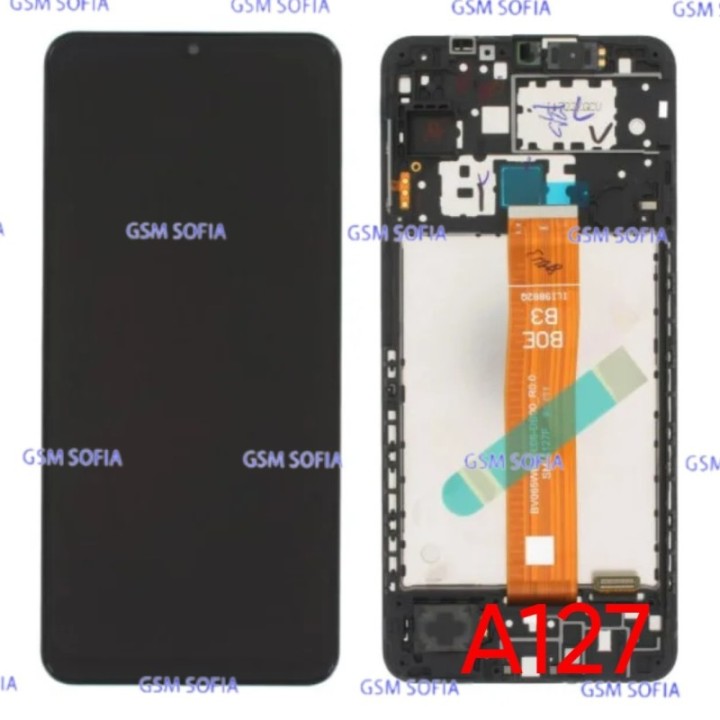 Pantalla Completa original con marco para Samsung Galaxy A12 2021 / A127F VERSION : BOE F.AMARILLO