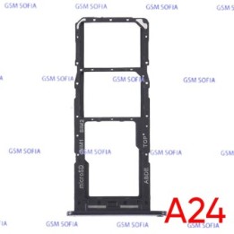 Bandeja Sim + Micro SD  para Samsung Galaxy A24 4G / A245G - Negro