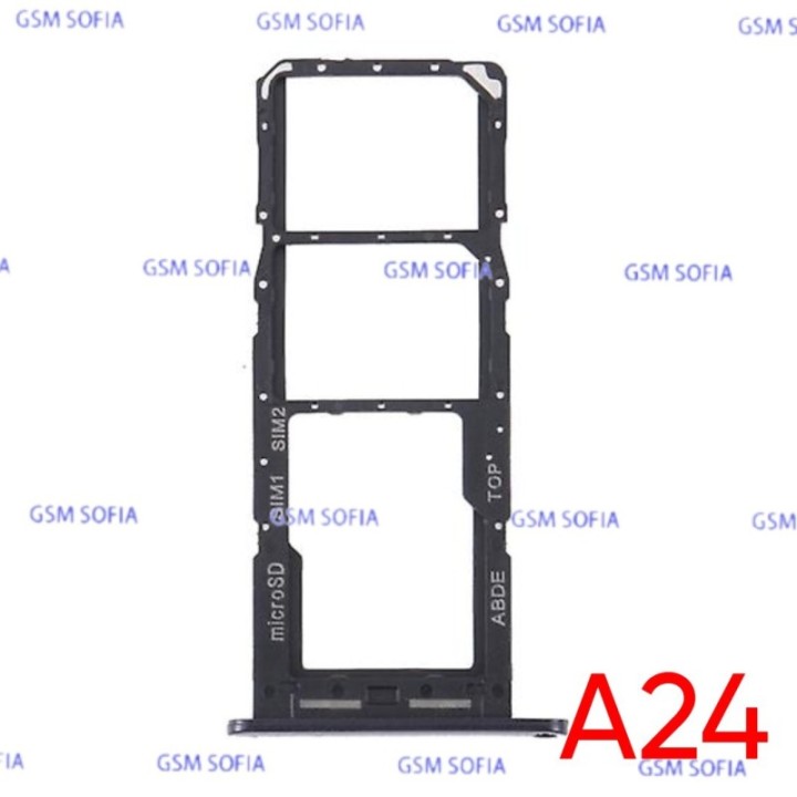 Bandeja Sim + Micro SD  para Samsung Galaxy A24 4G / A245G - Negro