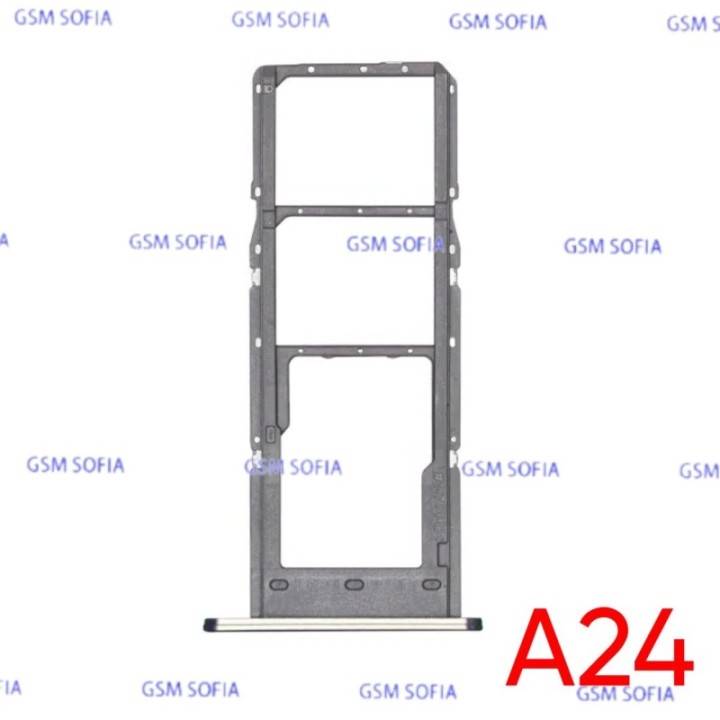 Bandeja Sim + Micro SD  para Samsung Galaxy A24 4G / A245G - Plata