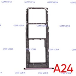 Bandeja Sim + Micro SD  para Samsung Galaxy A24 4G / A245G - Rojo