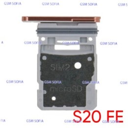Bandeja sim para Samsung Galaxy S20 Fe / G780 / G781 - Naranja