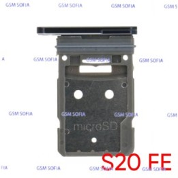 Bandeja sim para Samsung Galaxy S20 Fe / G780 / G781 - Negro