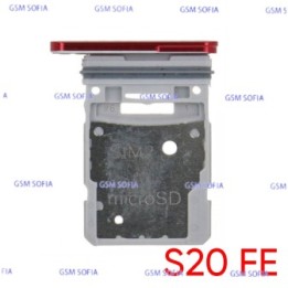 Bandeja sim para Samsung Galaxy S20 Fe / G780 / G781 - Rojo