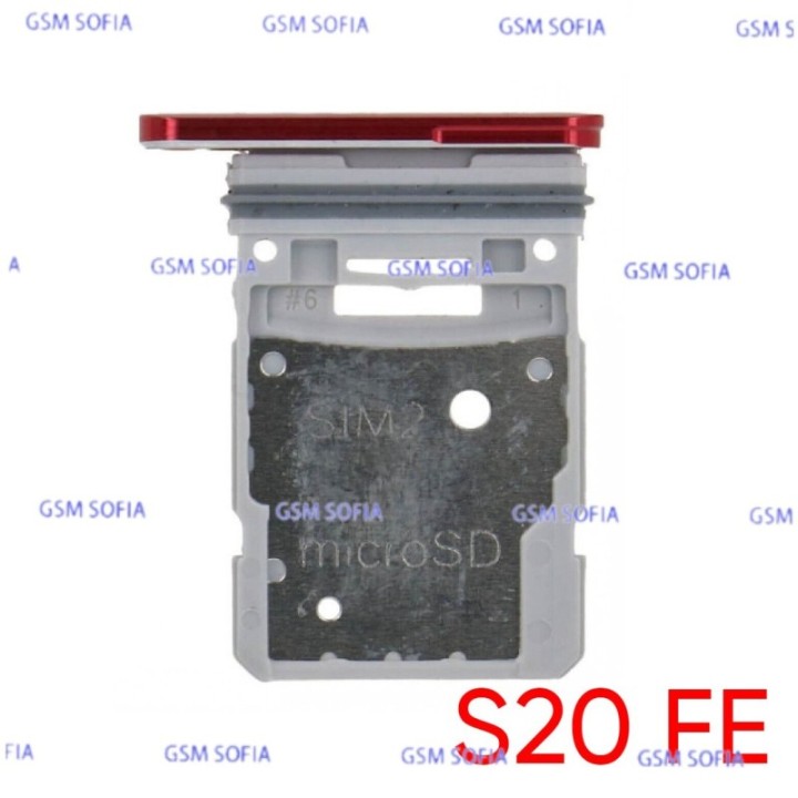 Bandeja sim para Samsung Galaxy S20 Fe / G780 / G781 - Rojo