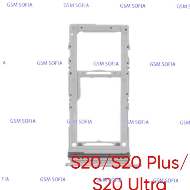 Bandeja sim para Samsung Galaxy S20 G980 / S20 Plus G985 / S20 Ultra G988 - Gris / Plata