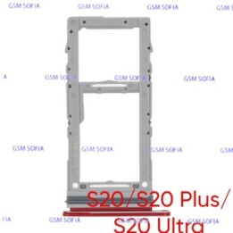 Bandeja sim para Samsung Galaxy S20 G980 / S20 Plus G985 / S20 Ultra G988 - Rojo