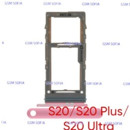Bandeja sim para Samsung Galaxy S20 G980 / S20 Plus G985 / S20 Ultra G988 - Rosa