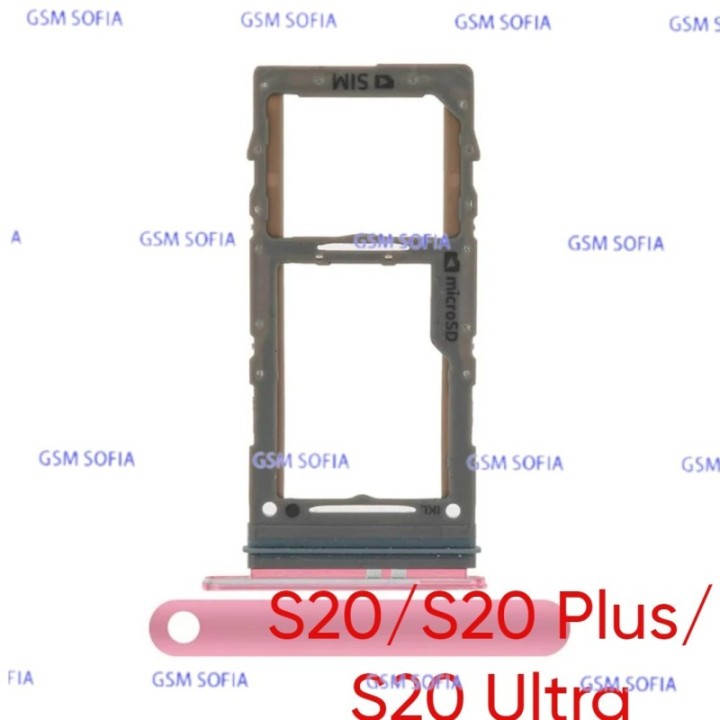 Bandeja sim para Samsung Galaxy S20 G980 / S20 Plus G985 / S20 Ultra G988 - Rosa