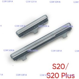 Boton lateral Power + Volumen para Samsung Galaxy S20 G980 / S20 Plus G985 - Gris / Plata