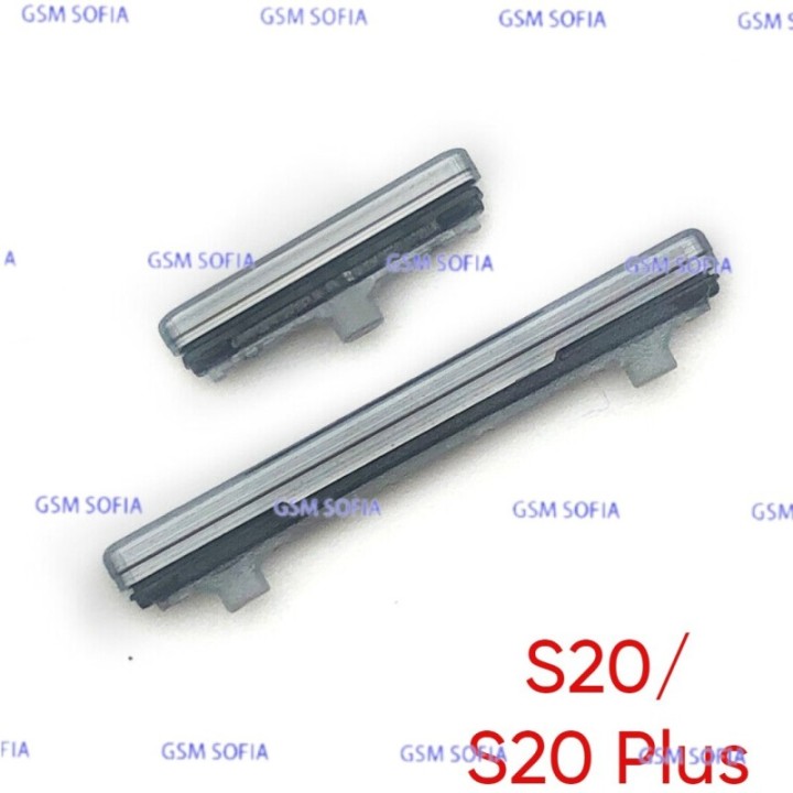 Boton lateral Power + Volumen para Samsung Galaxy S20 G980 / S20 Plus G985 - Gris / Plata
