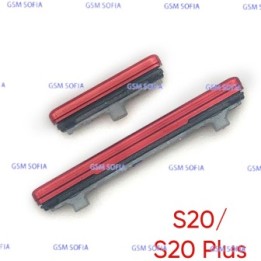 Boton lateral Power + Volumen para Samsung Galaxy S20 G980 / S20 Plus G985 - Rojo