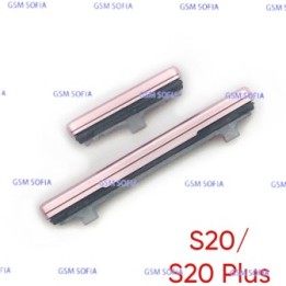 Boton lateral Power + Volumen para Samsung Galaxy S20 G980 / S20 Plus G985 - Rosa