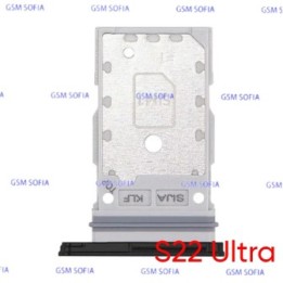 Bandeja sim para Samsung Galaxy S22 Ultra 5G / S908 - Negro