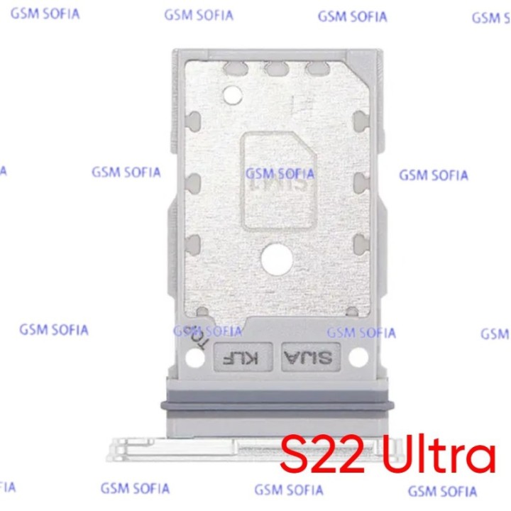 Bandeja sim para Samsung Galaxy S22 Ultra 5G / S908 - Plata