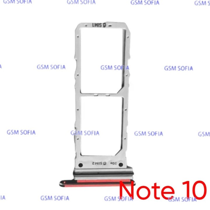 Bandeja Sim para Samsung Galaxy Note 10 / N970 - Rojo