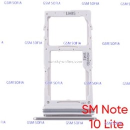 Bandeja Sim para Samsung Galaxy Note 10 Lite / N770 - Plata