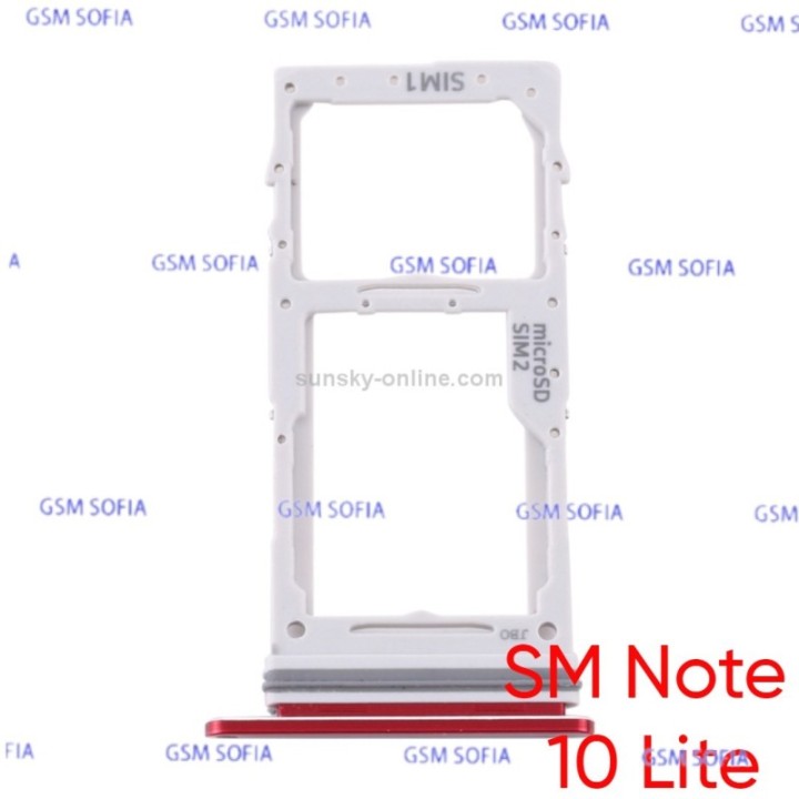 Bandeja Sim para Samsung Galaxy Note 10 Lite / N770 - Rojo