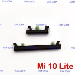 Botón pulsador lateral externa Para Xiaomi Mi 10 Lite 5G / Mi 10 Lite - Negro