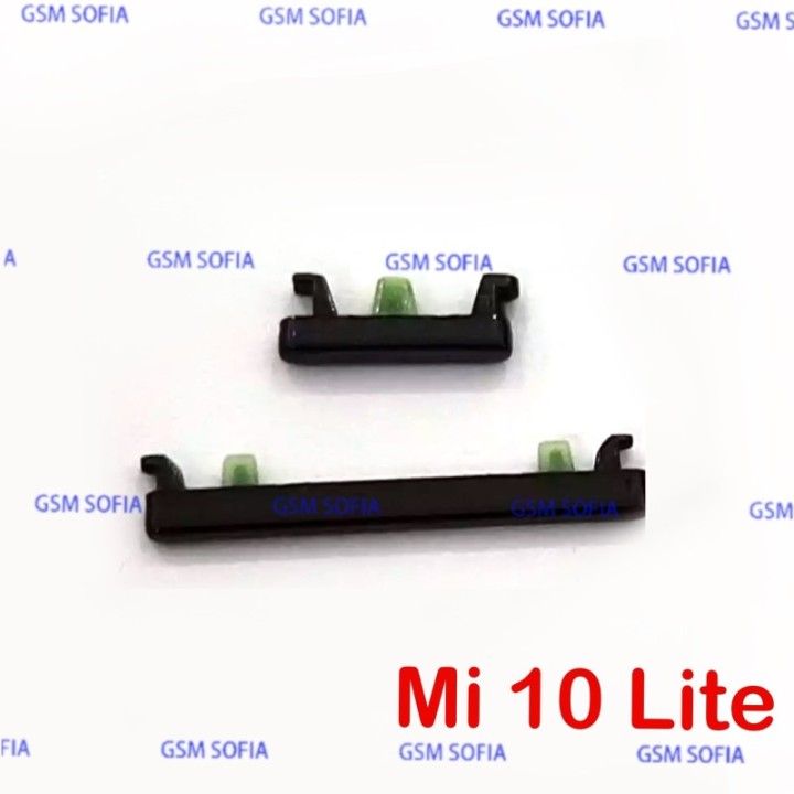 Botón pulsador lateral externa Para Xiaomi Mi 10 Lite 5G / Mi 10 Lite - Negro