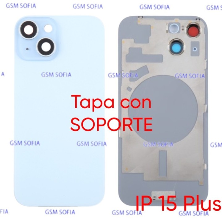 Tapa Trasera con Soporte Para IPhone 15 Plus - Azul