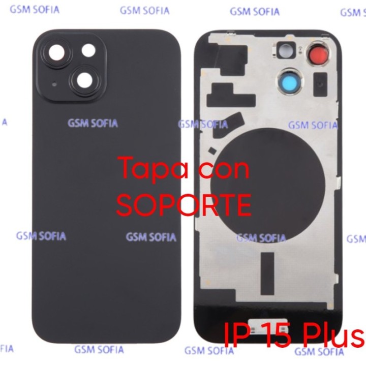 Tapa Trasera con Soporte Para IPhone 15 Plus - Negro