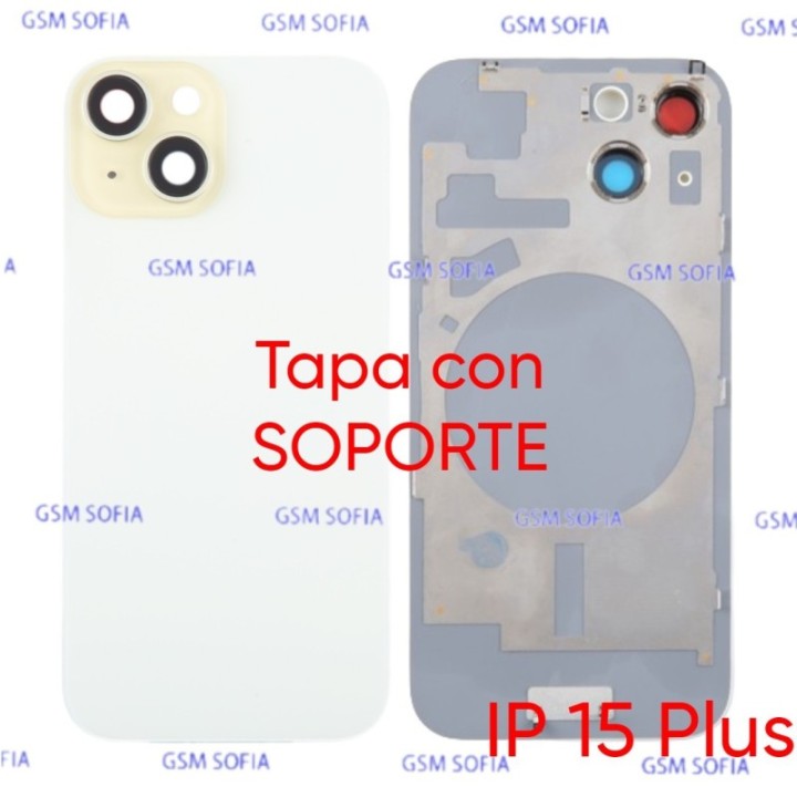Tapa Trasera con Soporte Para IPhone 15 Plus - Oro
