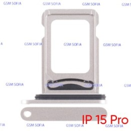 Bandeja sim Para IPhone 15 pro / IPhone 15 Pro Max - Blanco