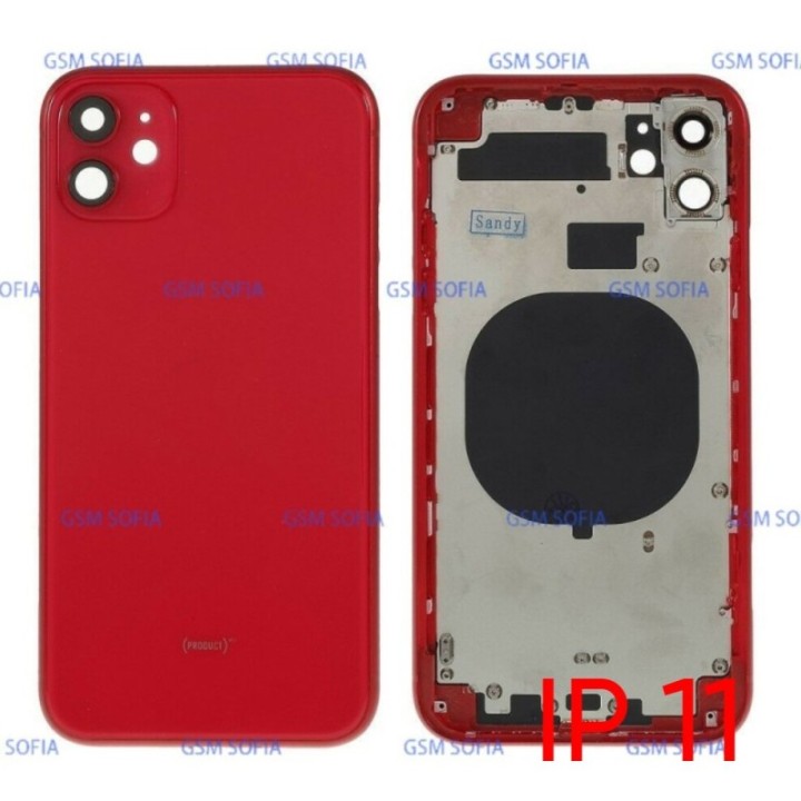 Chasis De Pantalla / Tapa Con Marco Para IPhone 11 - Roja