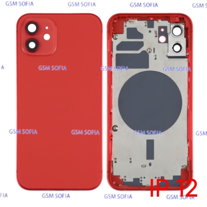 Chasis De Pantalla sin flex / Tapa Con Marco Para IPhone 12 - Roja