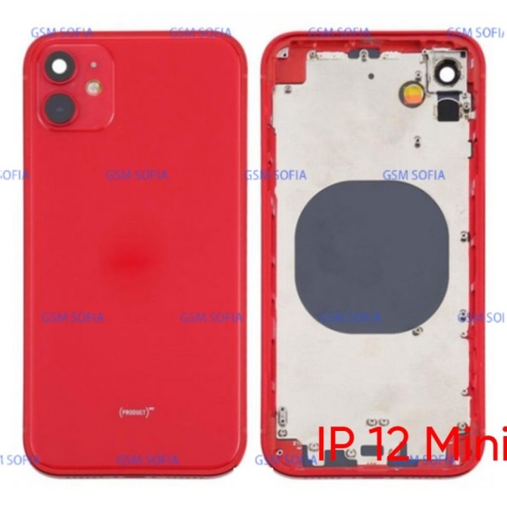 Chasis De Pantalla / Tapa Con Marco Para IPhone 12 mini/12mini - Roja
